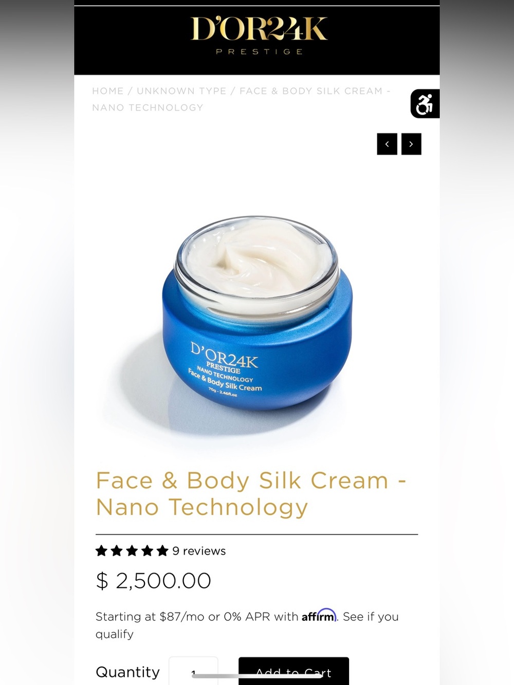 Prestige Face & Body Silk Cream — Blue